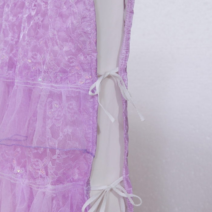 91家纺网 家纺一手货源 找家纺 情恒家纺 2019蕾丝床头罩大靠背靠垫繁花似锦系列 紫色