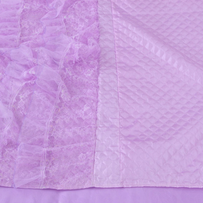 91家纺网 家纺一手货源 找家纺 情恒家纺 2019蕾丝床头罩大靠背靠垫繁花似锦系列 紫色