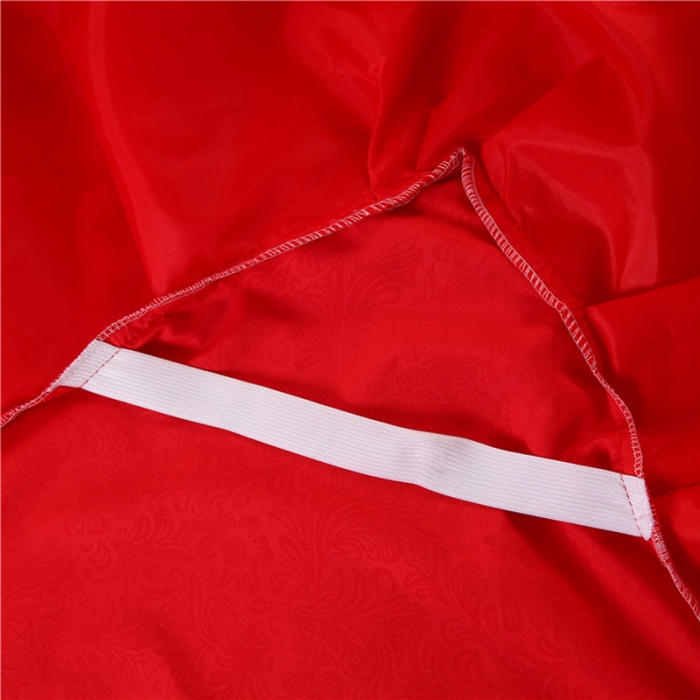 91家纺网 家纺一手货源 找家纺 情恒家纺 2019新款蕾丝床裙系列月满花香 大红色