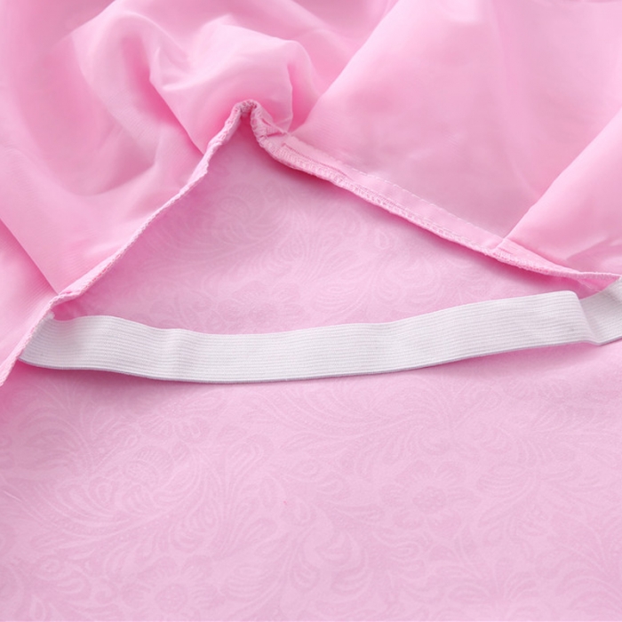 91家纺网 家纺一手货源 找家纺 情恒家纺 2019新款蕾丝床裙系列月满花香 粉色