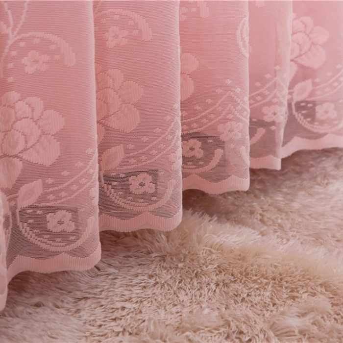 91家纺网 家纺一手货源 找家纺 情恒家纺 2019新款蕾丝床裙系列月满花香 玉色