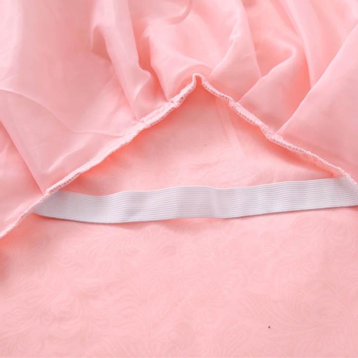 91家纺网 家纺一手货源 找家纺 情恒家纺 2019新款蕾丝床裙系列月满花香 玉色