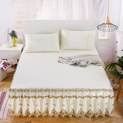 91家纺网 家纺一手货源 找家纺 （总）情恒家纺 2019新款蕾丝床裙系列绽放