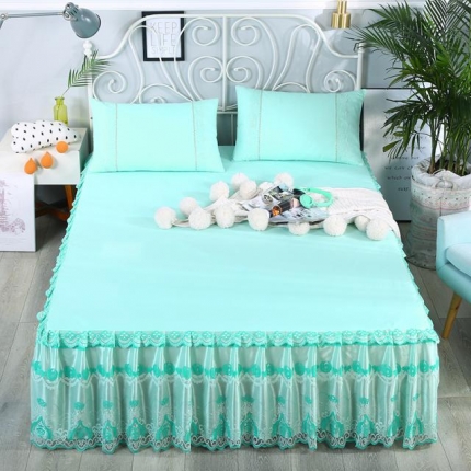 91家纺网 家纺一手货源 找家纺 （总）情恒家纺 2019新款蕾丝床裙系列绽放