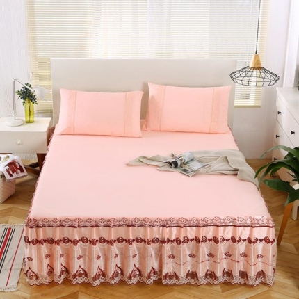 91家纺网 家纺一手货源 找家纺 （总）情恒家纺 2019新款蕾丝床裙系列绽放