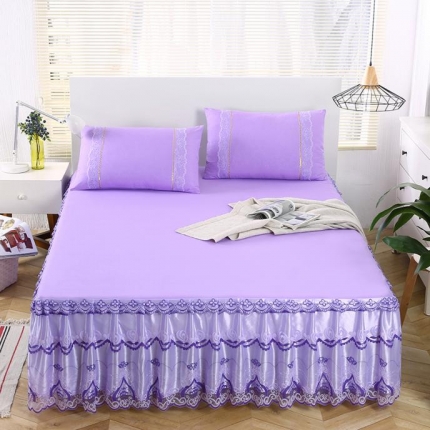 91家纺网 家纺一手货源 找家纺 （总）情恒家纺 2019新款蕾丝床裙系列绽放