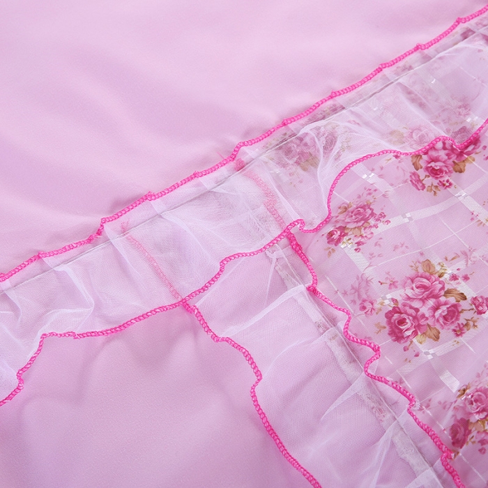 91家纺网 家纺一手货源 找家纺 情恒家纺 2019新款蕾丝床裙系列公主佳人 粉色