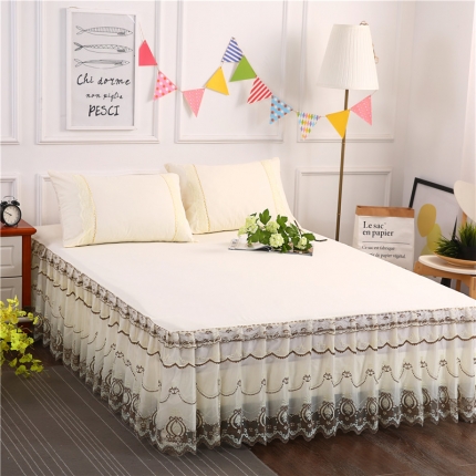 91家纺网 家纺一手货源 找家纺 （总）情恒家纺 2019新款蕾丝床裙系列典雅