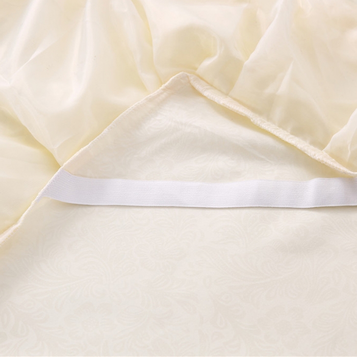 91家纺网 家纺一手货源 找家纺 情恒家纺 2019新款蕾丝床裙系列月满花香 米黄