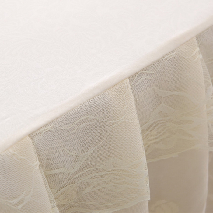 91家纺网 家纺一手货源 找家纺 情恒家纺 2019新款蕾丝床裙系列月满花香 米黄