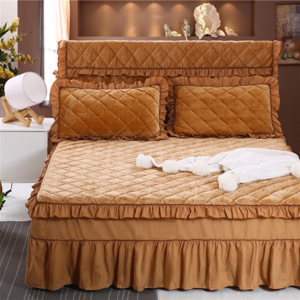 91家纺网 家纺一手货源 找家纺 （总）情恒家纺 2020新款法莱绒夹棉床裙