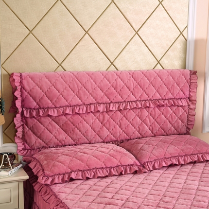91家纺网 家纺一手货源 找家纺 （总）情恒家纺 2020新款法莱绒夹棉床头罩大靠背靠垫