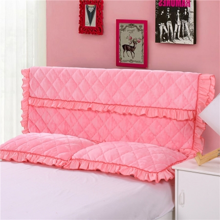 91家纺网 家纺一手货源 找家纺 （总）情恒家纺 2020新款法莱绒夹棉床头罩大靠背靠垫