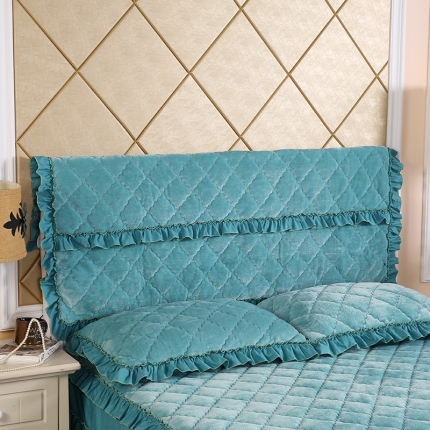 91家纺网 家纺一手货源 找家纺 （总）情恒家纺 2020新款法莱绒夹棉床头罩大靠背靠垫