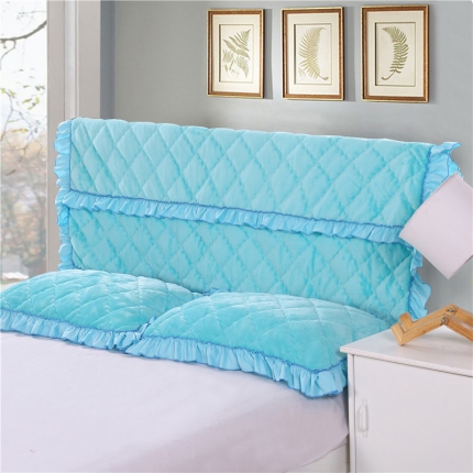 91家纺网 家纺一手货源 找家纺 （总）情恒家纺 2020新款法莱绒夹棉床头罩大靠背靠垫