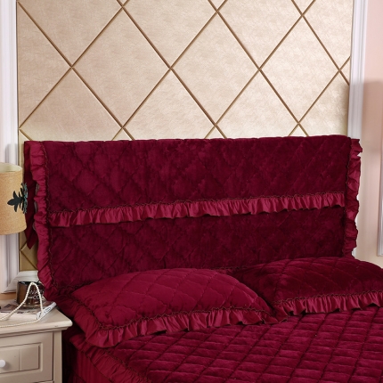 91家纺网 家纺一手货源 找家纺 （总）情恒家纺 2020新款法莱绒夹棉床头罩大靠背靠垫