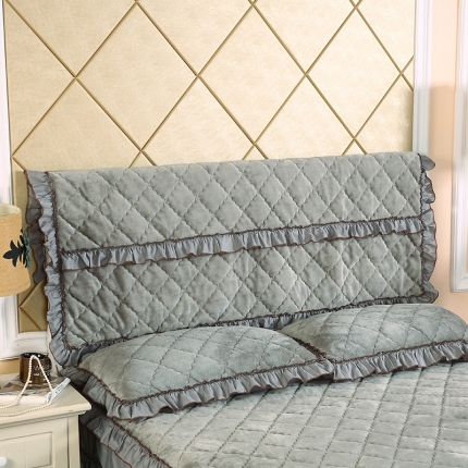 91家纺网 家纺一手货源 找家纺 （总）情恒家纺 2020新款法莱绒夹棉床头罩大靠背靠垫