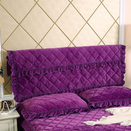 91家纺网 家纺一手货源 找家纺 （总）情恒家纺 2020新款法莱绒夹棉床头罩大靠背靠垫