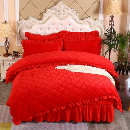 91家纺网 家纺一手货源 找家纺 （总）情恒家纺 2025新款法莱绒夹棉四件套