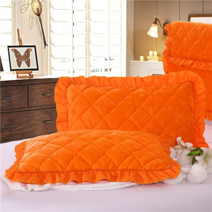 91家纺网 家纺一手货源 找家纺 （总）情恒家纺 2020新款法莱绒夹棉枕套一对48*74