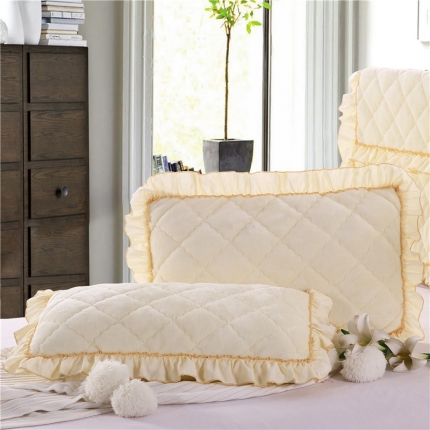 91家纺网 家纺一手货源 找家纺 （总）情恒家纺 2020新款法莱绒夹棉枕套一对48*74