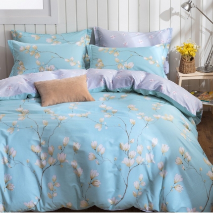  瓯盛家纺 全棉13372花卉系列四件套床单款 朵朵凝香-兰