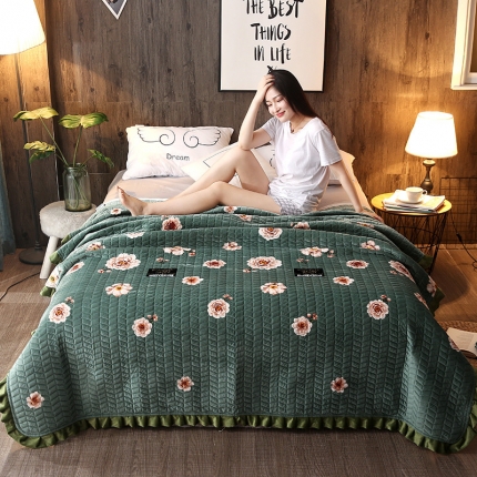 91家纺网 家纺一手货源 找家纺 温宁家纺 水晶绒水洗棉床盖 洛雅