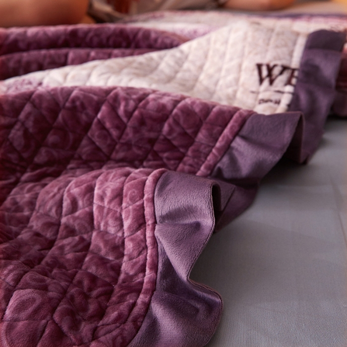 91家纺网 家纺一手货源 找家纺 温宁家纺 水晶绒水洗棉床盖 欧式格调