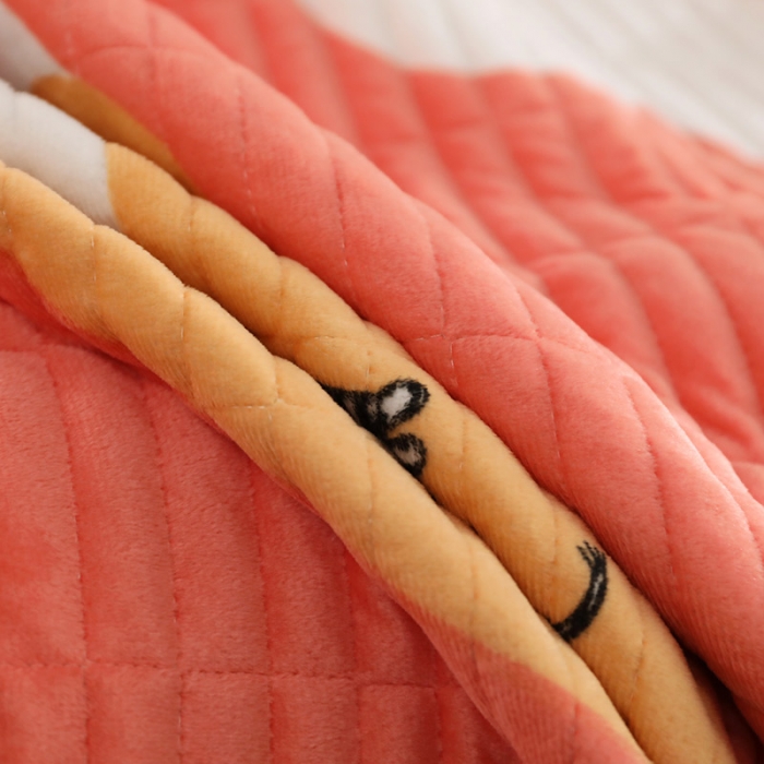 91家纺网 家纺一手货源 找家纺 温宁家纺 水晶绒水洗棉床盖 大爱心