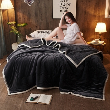 91家纺网 家纺一手货源 找家纺 （总）温宁家纺 三层魔法绒羊羔绒夹棉毛毯