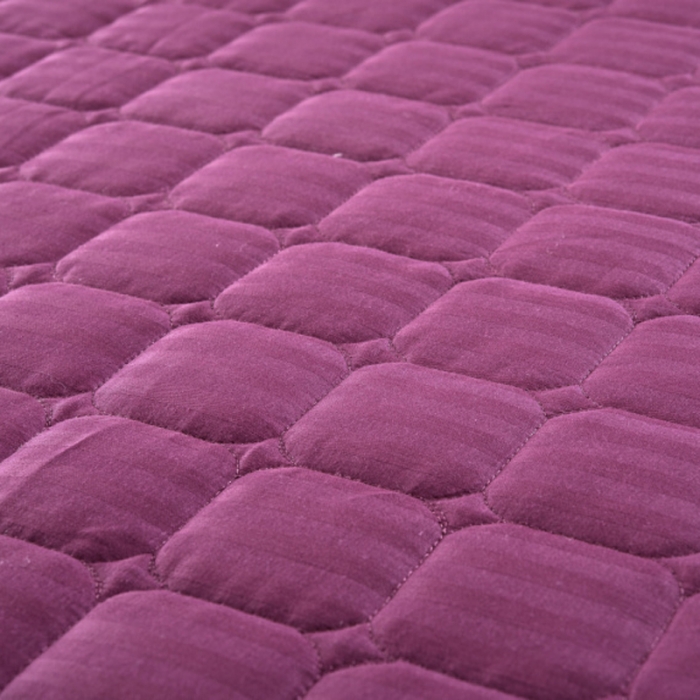 91家纺网 家纺一手货源 找家纺 （总）爱妮玖玖 2019全棉全套夹棉纯色缎条床裙四件套