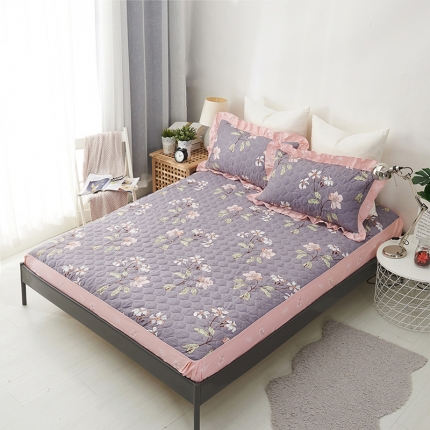 91家纺网 家纺一手货源 找家纺 （总）爱妮玖玖 2019全棉印花夹棉床笠蕾丝系列