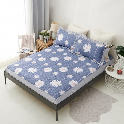 91家纺网 家纺一手货源 找家纺 （总）爱妮玖玖 2019全棉印花夹棉床笠蕾丝系列