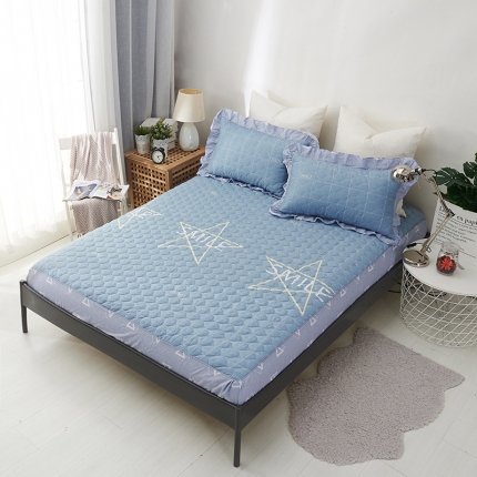 91家纺网 家纺一手货源 找家纺 （总）爱妮玖玖 2019全棉印花夹棉床笠蕾丝系列