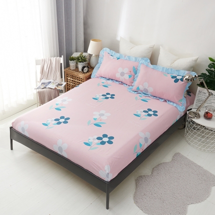 91家纺网 家纺一手货源 找家纺 （总）爱妮玖玖 2019全棉印花单层床笠蕾丝系列