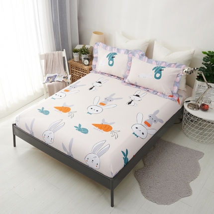 91家纺网 家纺一手货源 找家纺 （总）爱妮玖玖 2019全棉印花单层床笠蕾丝系列