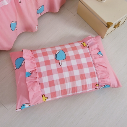 91家纺网 家纺一手货源 找家纺 （总1）爱妮玖玖 全棉韩式单层枕套一对