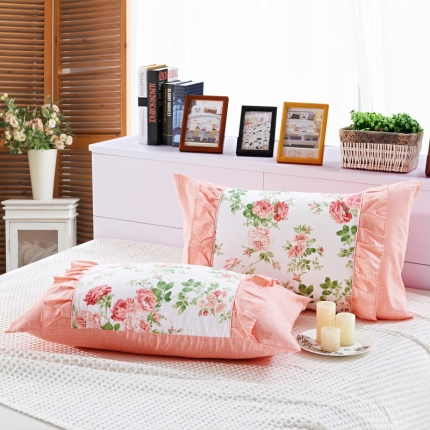 91家纺网 家纺一手货源 找家纺 （总1）爱妮玖玖 全棉韩式单层枕套一对