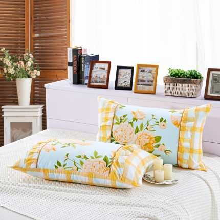 91家纺网 家纺一手货源 找家纺 （总1）爱妮玖玖 全棉韩式单层枕套一对