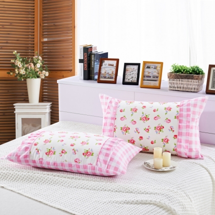 91家纺网 家纺一手货源 找家纺 （总2）爱妮玖玖 全棉韩式单层枕套一对