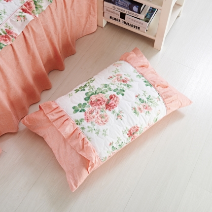 91家纺网 家纺一手货源 找家纺 （总1）爱妮玖玖 全棉韩式夹棉枕套一对