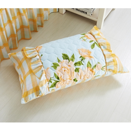 91家纺网 家纺一手货源 找家纺 （总1）爱妮玖玖 全棉韩式夹棉枕套一对