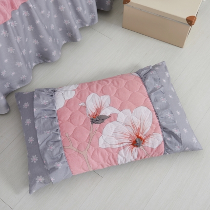 91家纺网 家纺一手货源 找家纺 （总2）爱妮玖玖 全棉韩式夹棉枕套一对