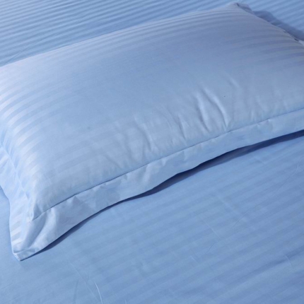 91家纺网 家纺一手货源 找家纺 （总）爱妮玖玖全棉 纯色缎条信封枕套一对48cm*74cm