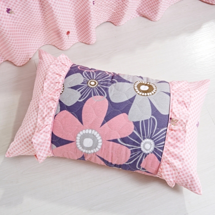 91家纺网 家纺一手货源 找家纺 （总2）爱妮玖玖 全棉韩式夹棉枕套一对