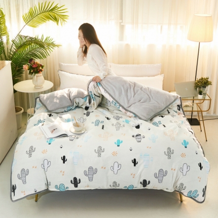 91家纺网 家纺一手货源 找家纺 （总）爱妮玖玖 2019新款棉加绒单被套