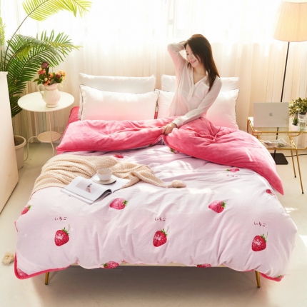 91家纺网 家纺一手货源 找家纺 （总）爱妮玖玖 2019新款棉加绒单被套