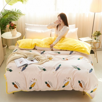 91家纺网 家纺一手货源 找家纺 （总）爱妮玖玖 2019新款棉加绒单被套