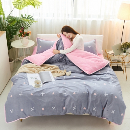 91家纺网 家纺一手货源 找家纺 （总）爱妮玖玖 2019新款棉加绒四件套