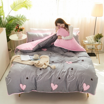 91家纺网 家纺一手货源 找家纺 （总）爱妮玖玖 2019新款棉加绒四件套